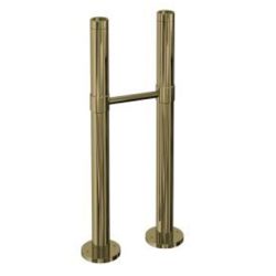 Burlington Bath Stand Pipes with Horizontal Support Bar - Gold