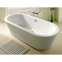 Carron Halcyon Freestanding Bath with Filler 1750mm x 800mm White - Carronite