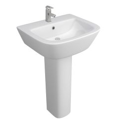 Roma Compact 530mm 1 Tap Hole Basin and Pedestal