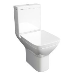 Roma Compact Square Close Coupled Toilet With Soft Close Seat