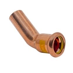 Copper Gas Press-Fit 35mm 45° Obtuse Street Elbow