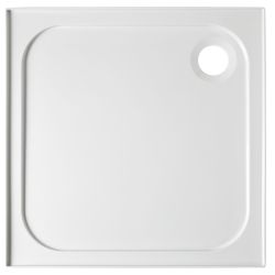 Coram Stone Resin Shower Tray 800mm x 800mm - 4 Upstand
