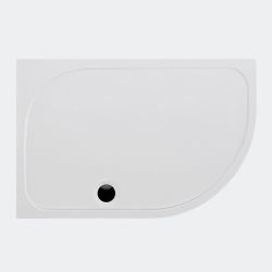 Coram Stone Resin Shower Tray Offset Quadrant 1200mm x 800mm - Right Hand