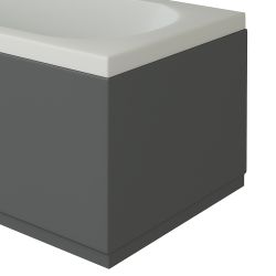 Desire Bathrooms Acubase Waterproof End Bath Panel 800mm - Anthracite