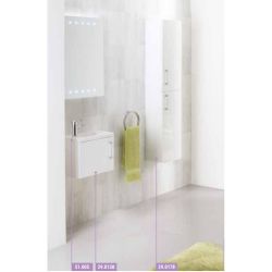 Eastbrook Oslo 390mm 1 Door Wall Hung Unit with Basin - White