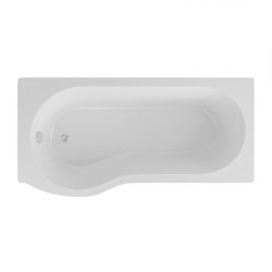 Eastbrook Shannon P Shaped Shower Bath 1700mm x 850mm Left Hand - 4mm Acrylic