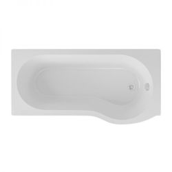 Eastbrook Shannon P Shaped Shower Bath 1700mm x 850mm Right Hand - 4mm Acrylic