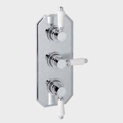 Eastbrook Traditional Two Outlet Thermostatic Shower Mixer with Lever Handle Handle - Chrome