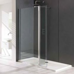 Eastbrook Valliant Walk-In Wetroom Shower Screen Panel 1200mm with 300mm Flipper Panel - Type D