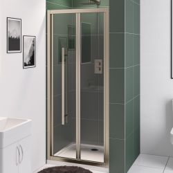 Eastbrook Vantage 2000 Bi-Fold Shower Door 700mm - Brushed Brass