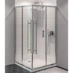 Eastbrook Vantage 2000 Corner Entry Shower Enclosure 900mm x 900mm - Silver