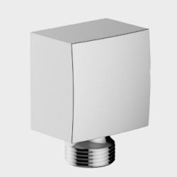 Eastbrook Wall Mounted Square Outlet Elbow - Chrome