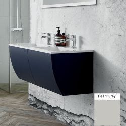 Elation Kiyo 1100mm Wall Hung Vanity Unit & Basin - Pearl Grey Gloss
