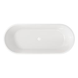 Ella Rowe Acerra Freestanding Bath 1650mm x 700mm - Gloss White