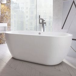 Ella Rowe Novara Freestanding Bath 1555mm x 745mm - Gloss White