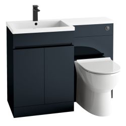 Ella Rowe Noveau Combi 1100mm Handleless Vanity & Toilet Unit LH - Matt Anthracite