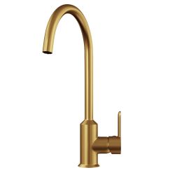 Ellsi Entice Kitchen Sink Mixer with Swivel Spout & Single Lever - Brushed Gold