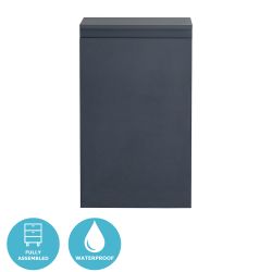 Eternia Adelaide Waterproof 490mm Cloakroom Toilet Unit - Dark Grey