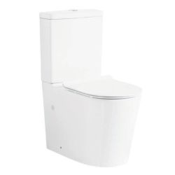 Eternia Fraser Round Close Coupled Rimless Toilet With UF Soft Close Seat