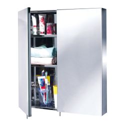 Euroshowers 600mm Double Cabinet - Stainless Steel