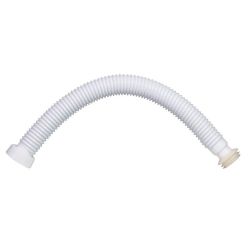 White Flexible Flush Pipe 1.5 Inch x 625mm Long