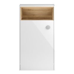 Hudson Reed Coast 600mm Floor standing WC Unit with Storage - White Gloss 