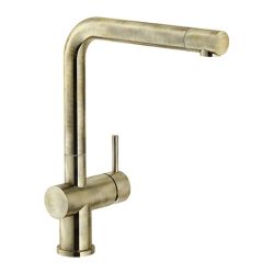 Franke Active Plus 1 Tap Hole Single Lever Pull Out Kitchen Sink Mixer - Brass