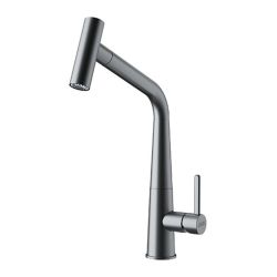 Franke ICON Pull Out 1 Tap Hole Double Jet Kitchen Sink Mixer - Decor Steel