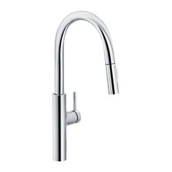 Franke Pescara Pull Down 1 Tap Hole Single Lever Kitchen Sink Mixer - Chrome