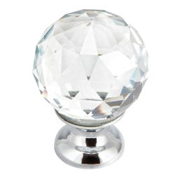 Harrogate Single Furniture Knob - Crystal