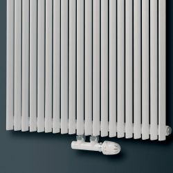 Eucotherm White Angled Deluxe 50mm Central Radiator Valve