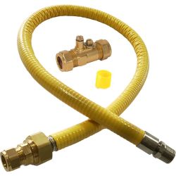 Hobflex+ 1 Meter Semi Rigid Gas Hob Connector & Test Point