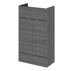 Hudson Reed Fusion 500mm Fitted Vanity Unit - Anthracite Woodgrain