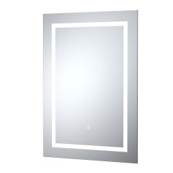 Hudson Reed 500mm x 700mm LED Mirror With Touch Sensor - Silver
