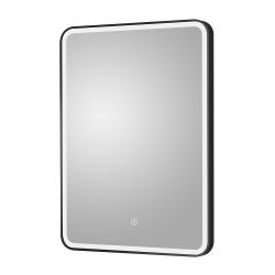 Nuie Hydrus Black Framed LED Mirror with Touch Sensor 700mm x 500mm