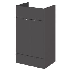 Hudson Reed Fusion 500mm Fitted Vanity Unit - Gloss Grey