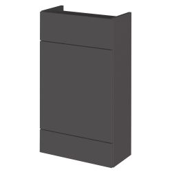 Hudson Reed Fusion Slimline 500mm Fitted WC Unit - Gloss Grey