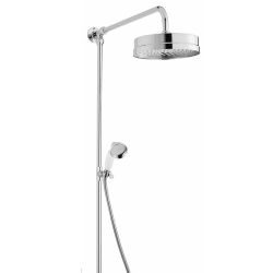 Hudson Reed Luxury Shower Riser Kit with Fixed Shower Head & Handset - Chrome
