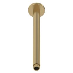 Hudson Reed Round Ceiling Mounted Arm 380mm - Brushed Brass