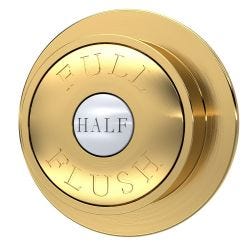 Hudson Reed Round Dual Flush WC Button - Brushed Brass
