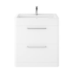 Hudson Reed Solar 800mm Freestanding Cabinet & Ceramic Basin - Pure White