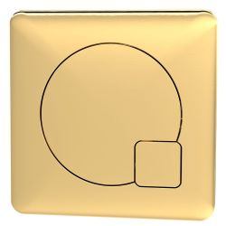 Hudson Reed Square Dual Flush WC Push Button - Brushed Brass