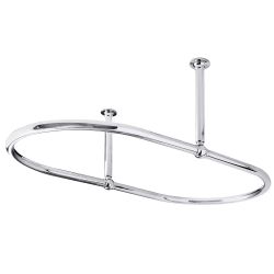 Hudson Reed Traditional Oval Shower Curtain Rail - Chrome
