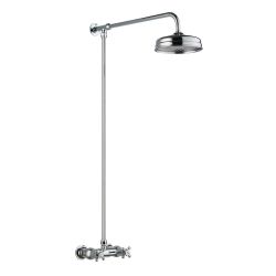 Hudson Reed Traditional Thermostatic Shower Valve with Fixed Head - Chrome