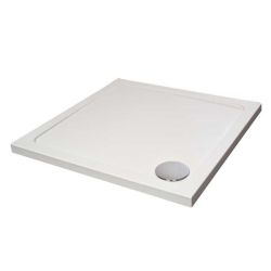 Hydro45 Square Shower Tray 1000mm x 1000mm - White