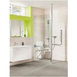 Impey Supreme Floor to Ceiling Wetroom Glass Panel 700mm - Chrome