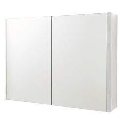 Kartell Arc 800mm 2 Door Mirrored Cabinet - Gloss White