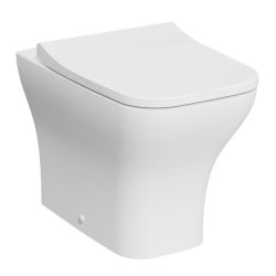 Kartell Eklipse Square Rimless Back to Wall Toilet & Soft Close Seat - White