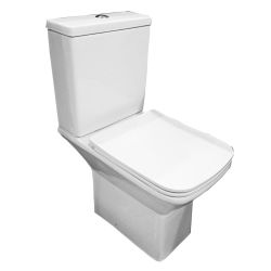 Kartell Form Short Projection Close Coupled Toilet Set & Soft Close Seat - White