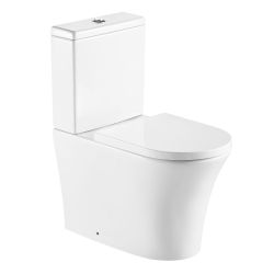 Kartell Kameo Rimless Fully Shrouded Close Coupled Toilet & Soft Close Seat - White